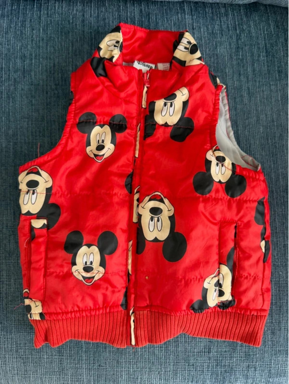 Disney Mickey Mouse Toddler Full-Zip Puffer Vest size 2T-3T